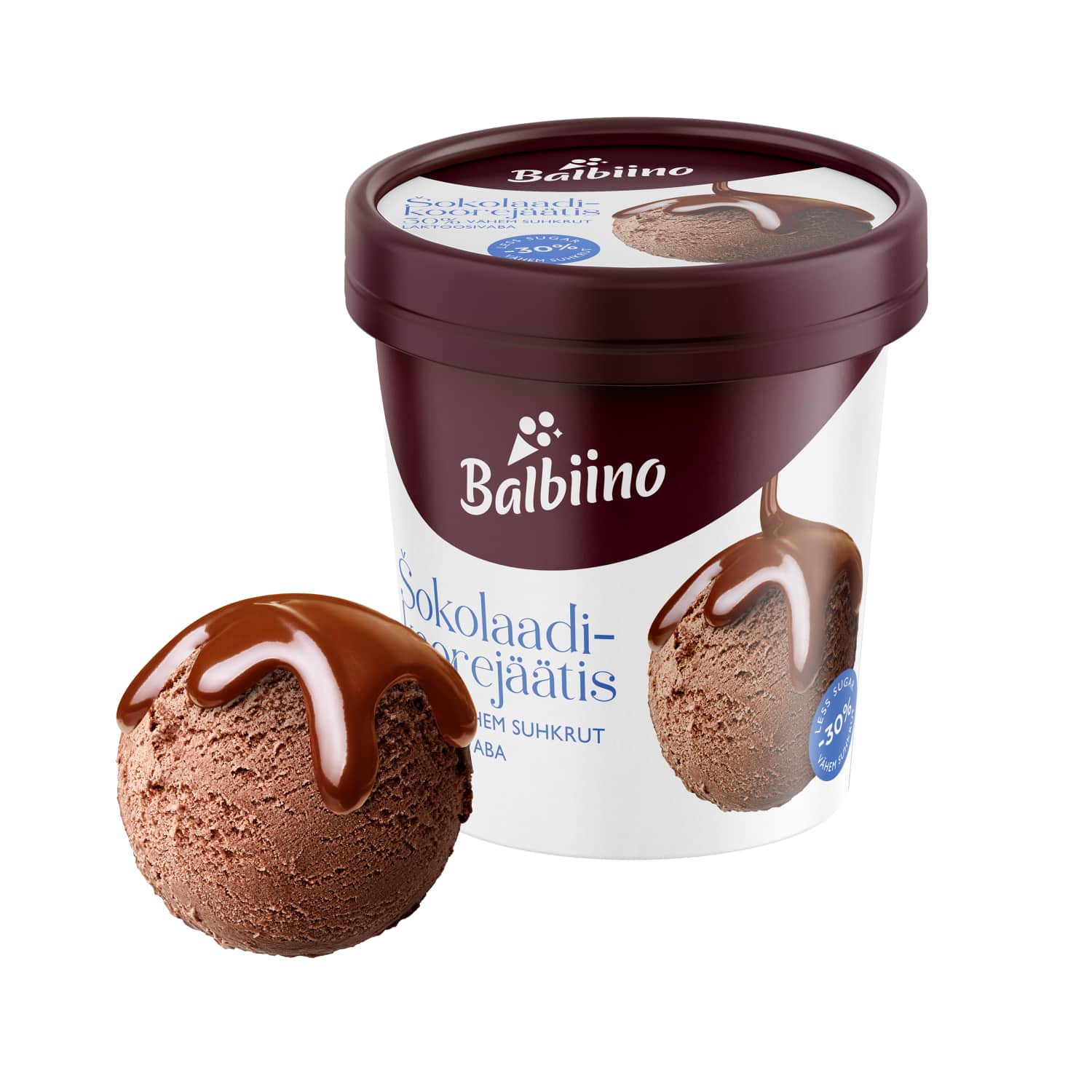 Šokol.jäätis väh.suhkr. Balbiino 500ml/250g