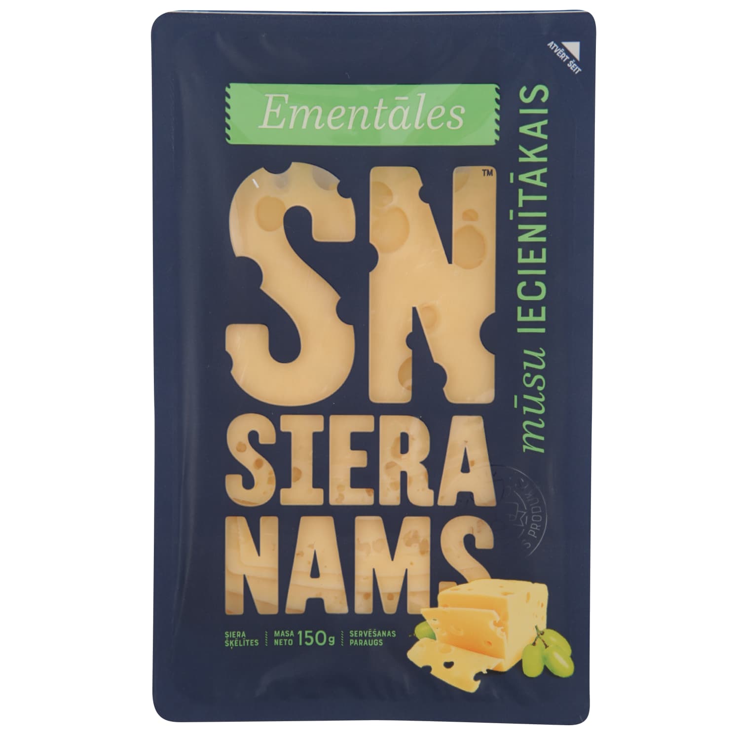 Siers Ementāles šķēlēs 150g