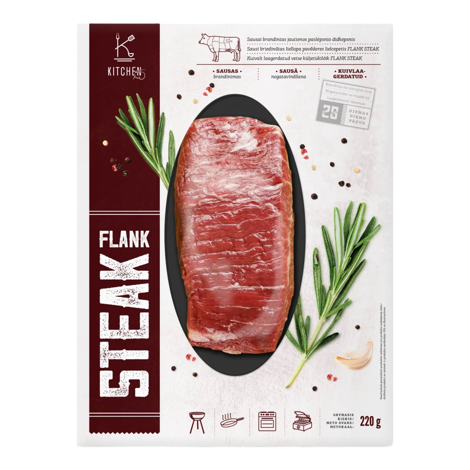 Laagerdatud veise flank steik 220g