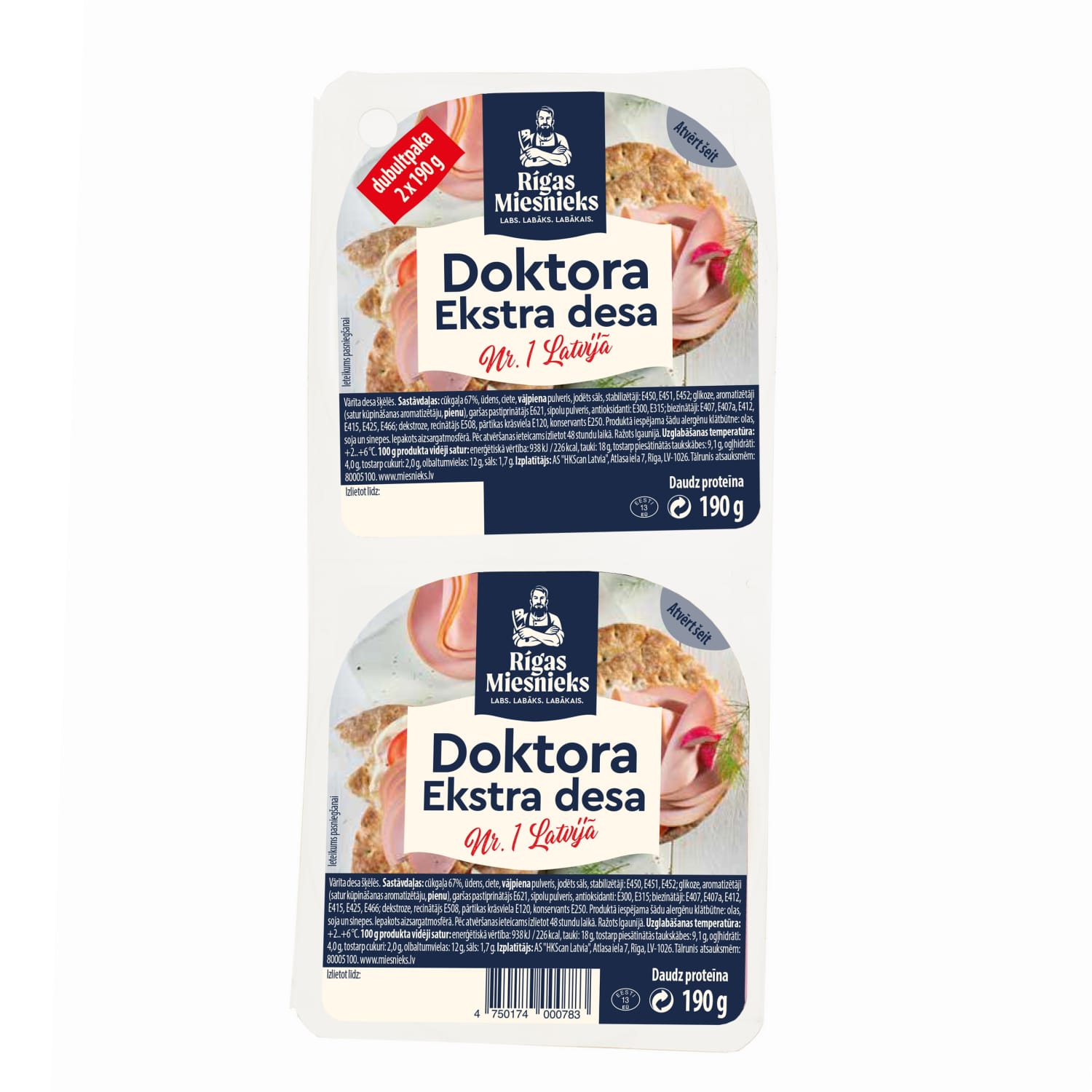 Desa doktora ekstra šķēlēs 2x190g