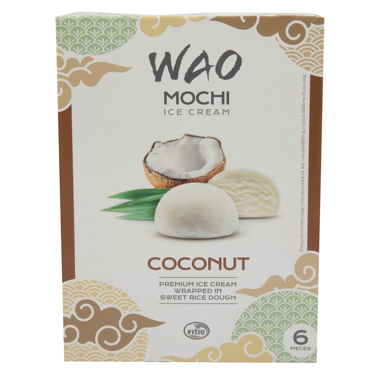 Kokosiniai valgom. ledai WAO MOCHI,216ml/210g