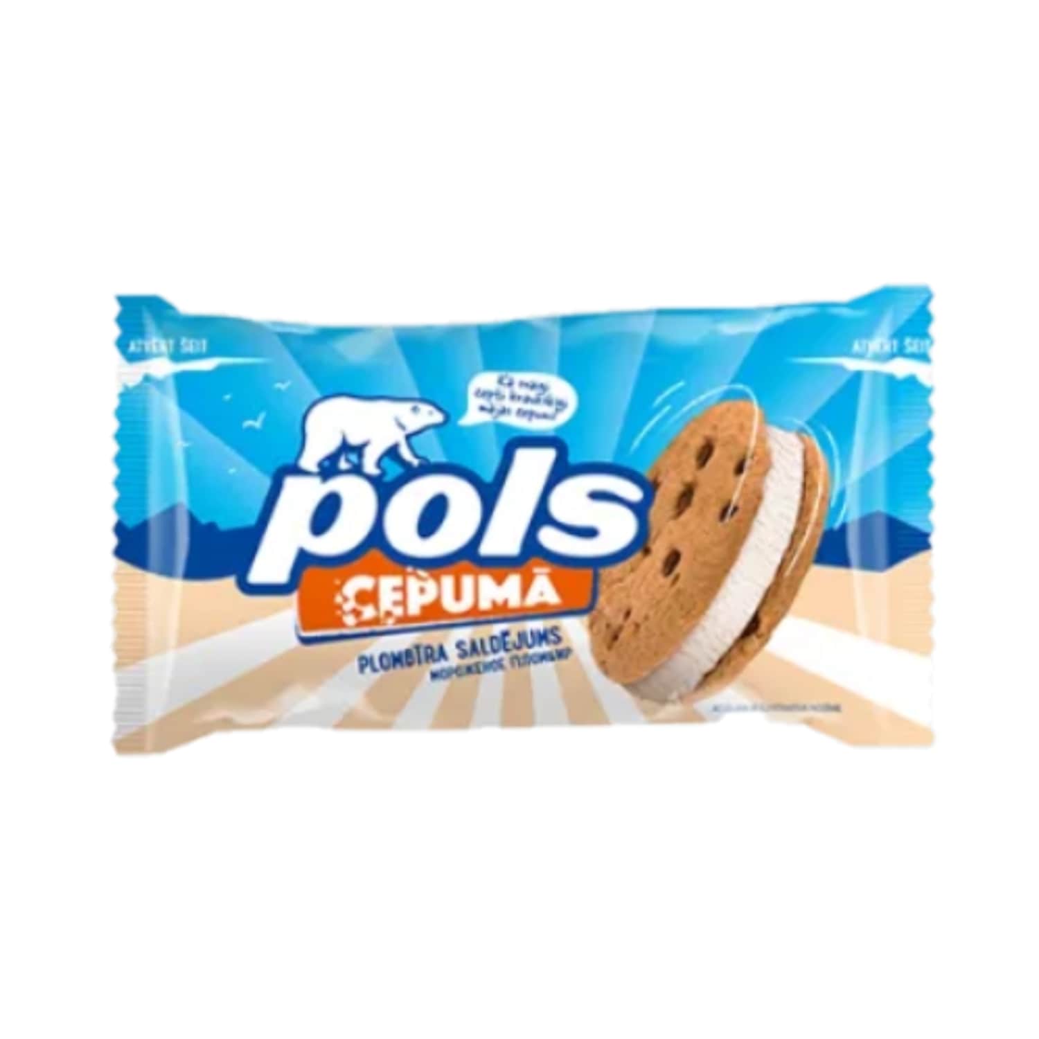 Saldējums Pols vaniļas ar cepumiem 140ml/75g