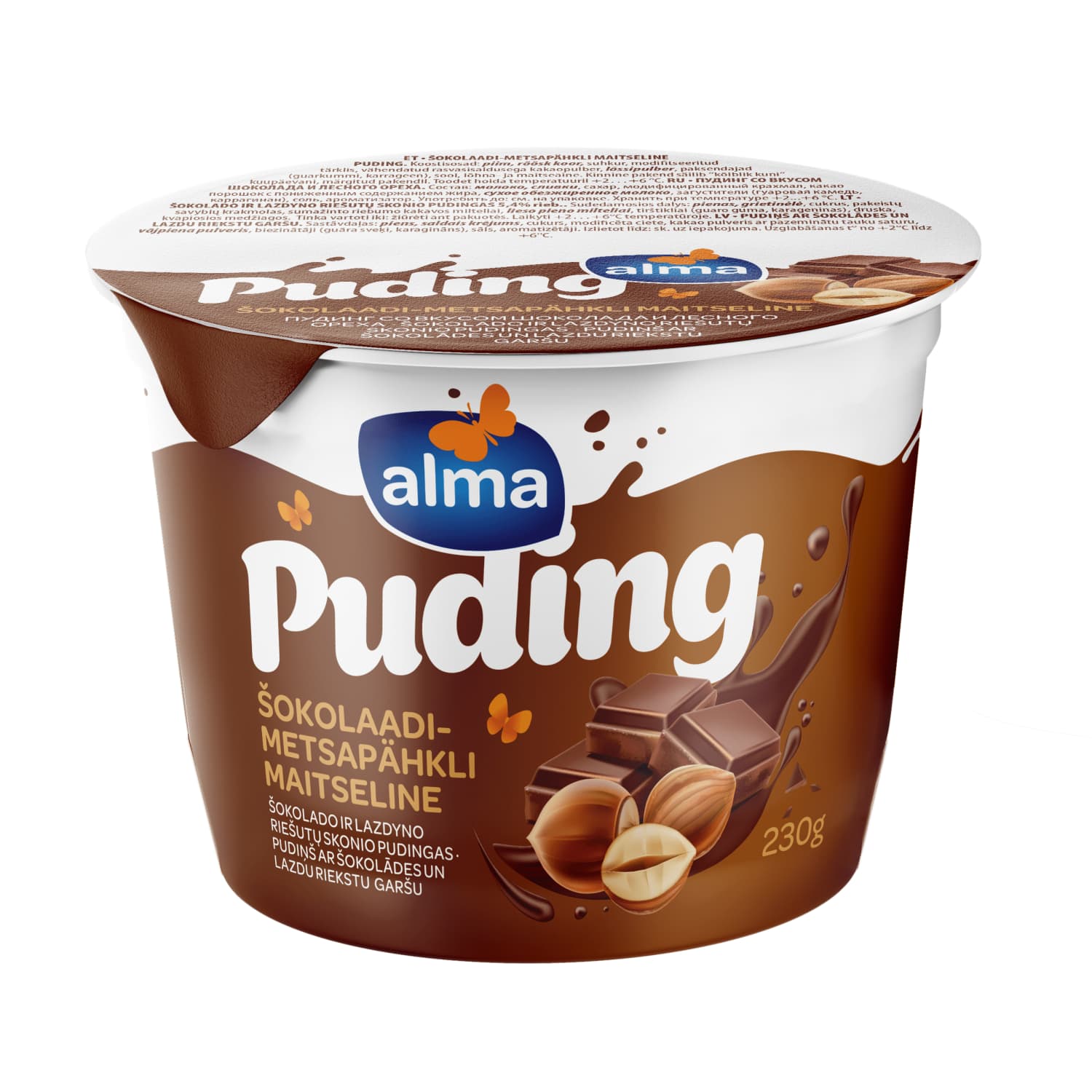 Puding šokolaadi-metsapähkli Alma 230g