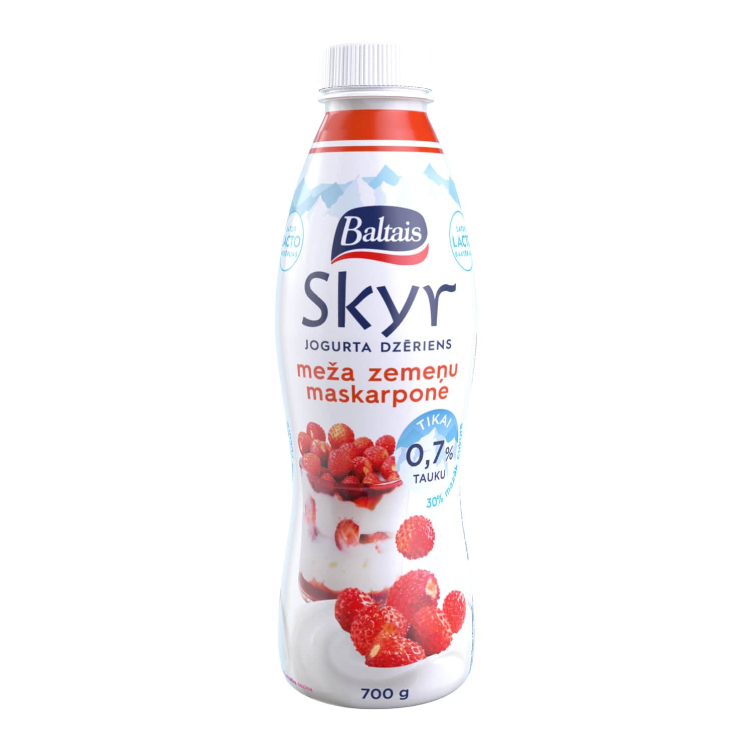 Jog. dzēr.Baltais skyr meža zemene, mask.700g