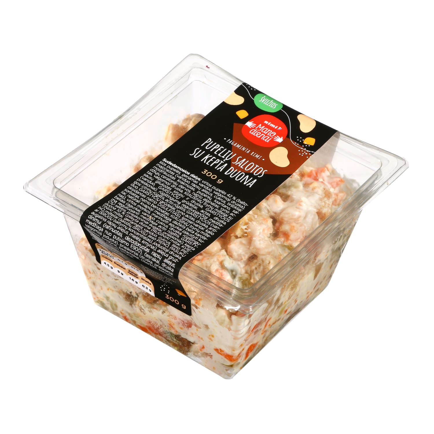 Pupelių salotos su kepta duona, 300 g