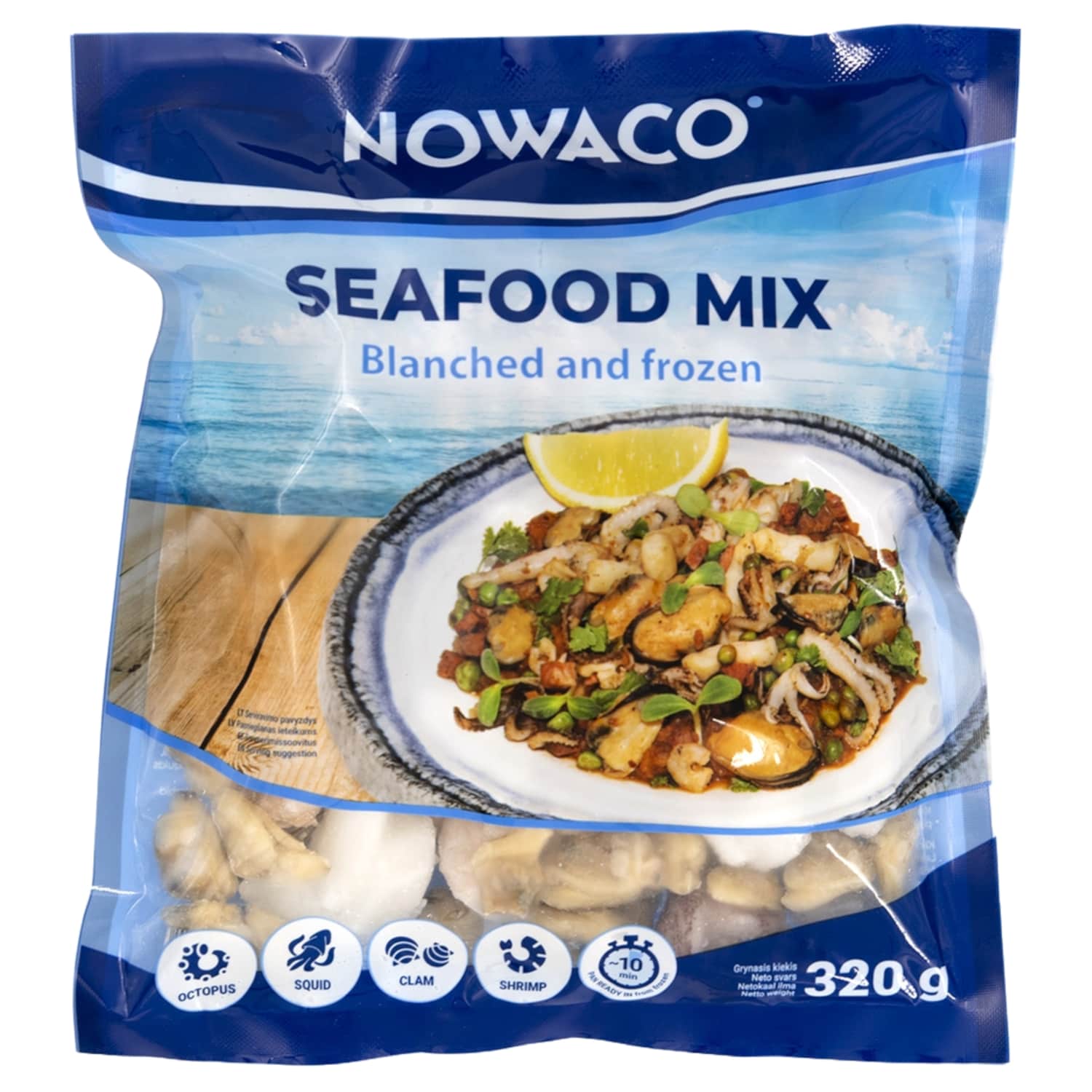 Šaldyt. jūros gėrybių rinkinys NOWACO, 320 g
