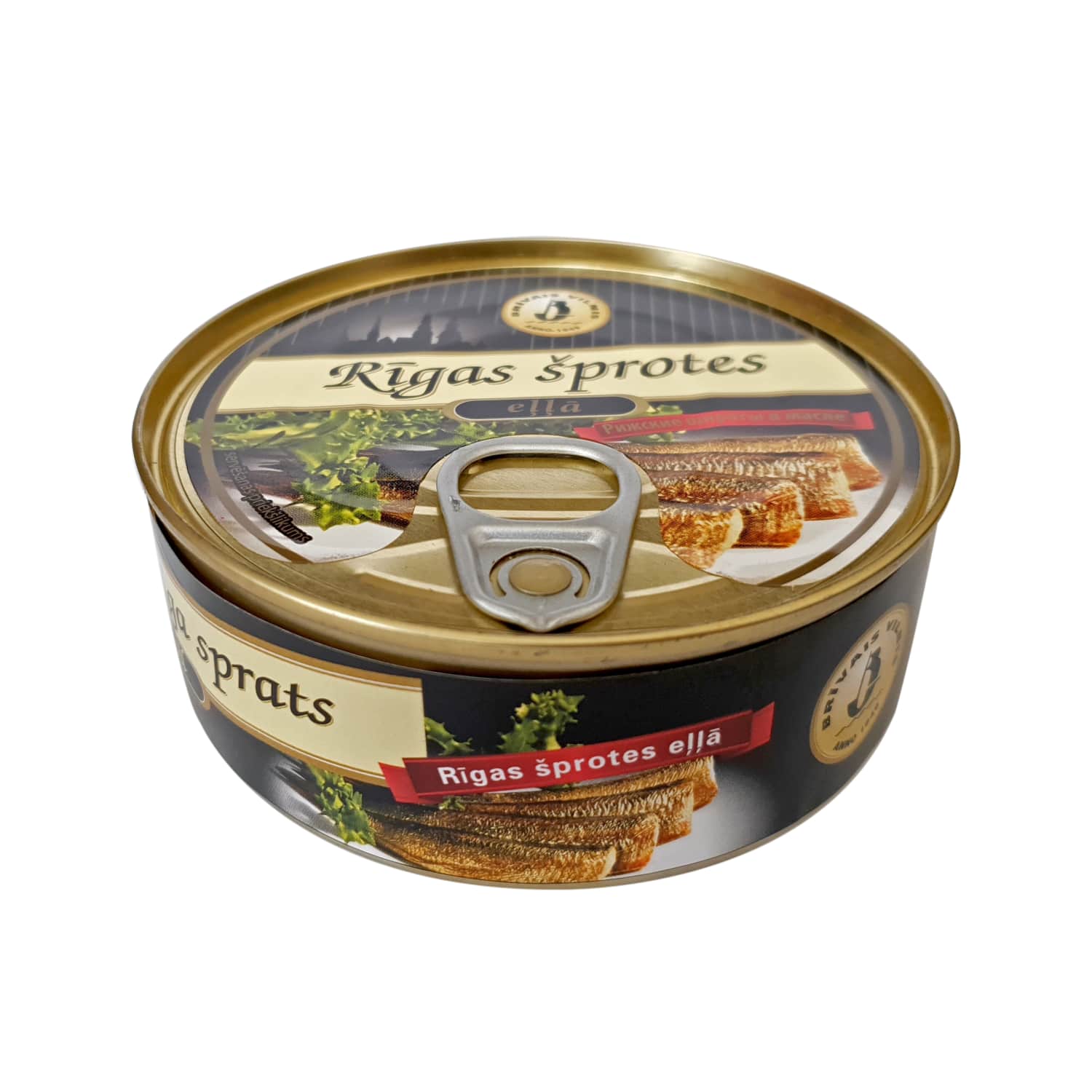 Šprotes Rīgas eļļā, ar atslēdziņu 240g/168g