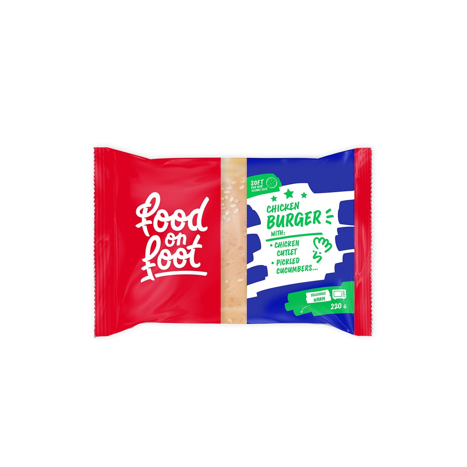 Mėsainis su višt. kotl. FOOD ON FOOT, 220 g