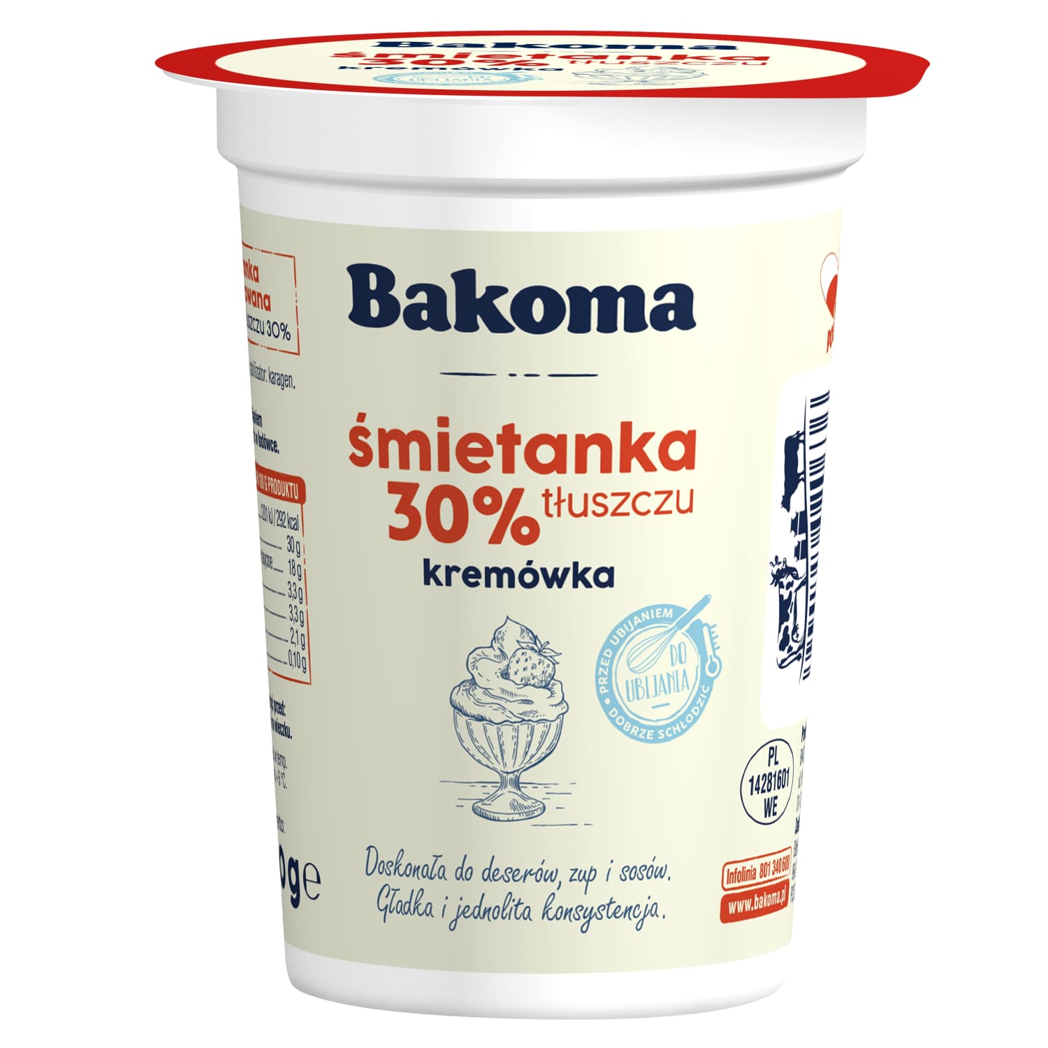 Grietinėlė plakimui BAKOMA, 30 %, 200 g