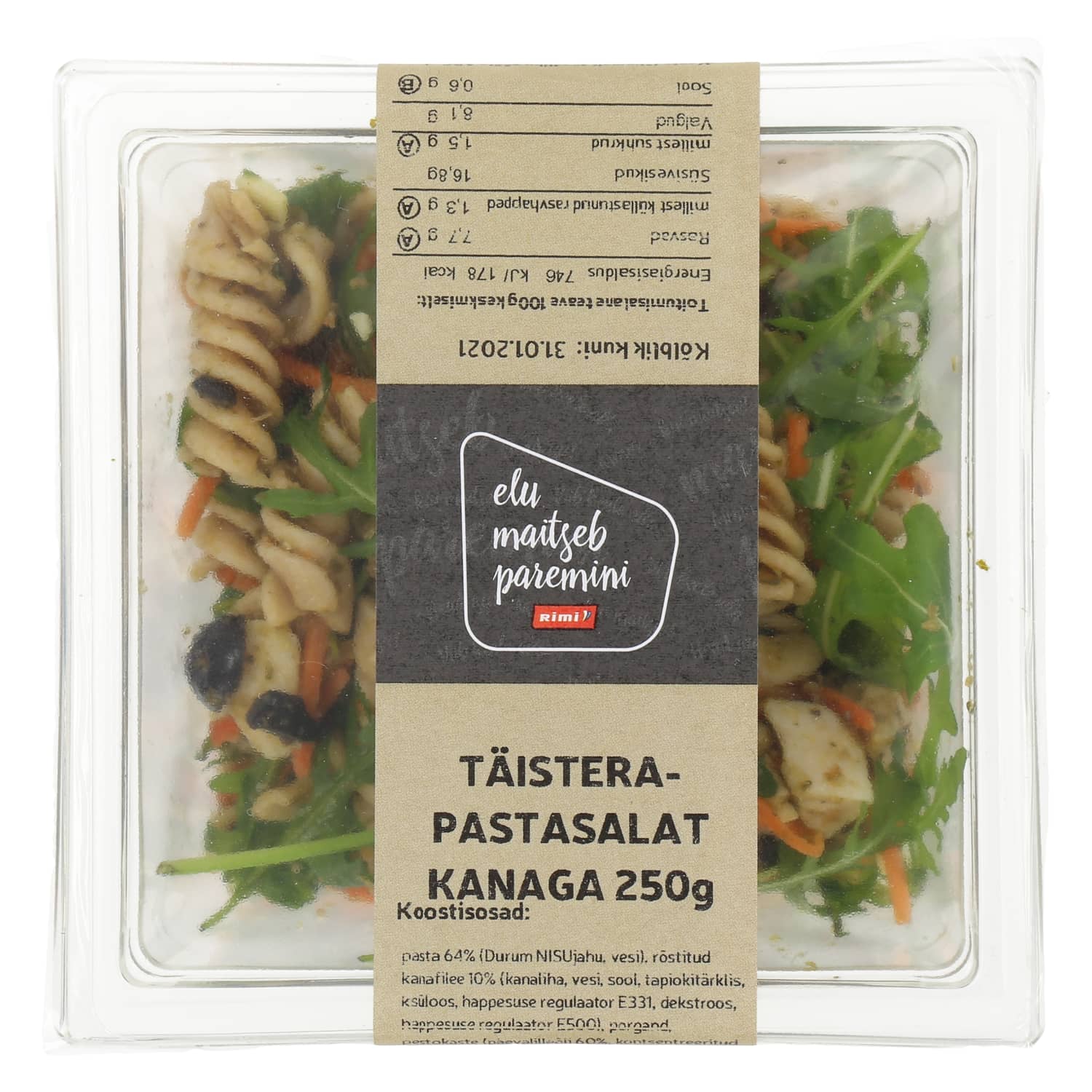 Täisterapastasalat kanaga 250g