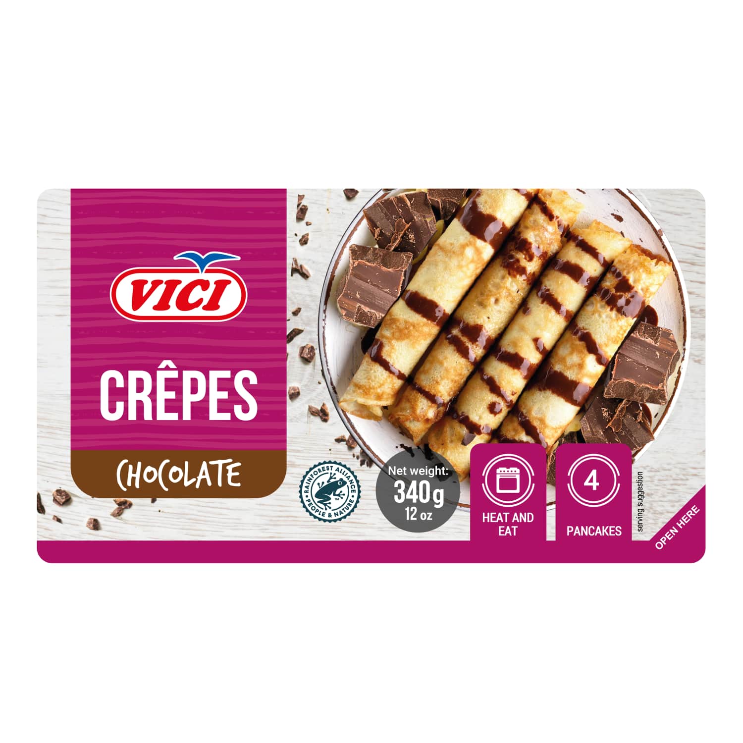 Pannkoogid šokolaaditäidisega 340g külmutatud