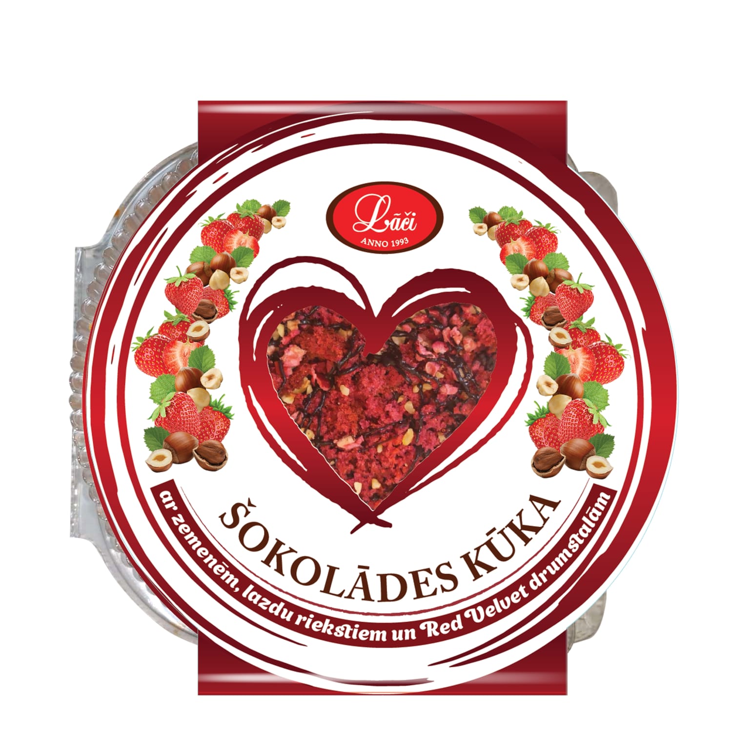 Kūka Lāči šokolādes ar zemenēm 500g
