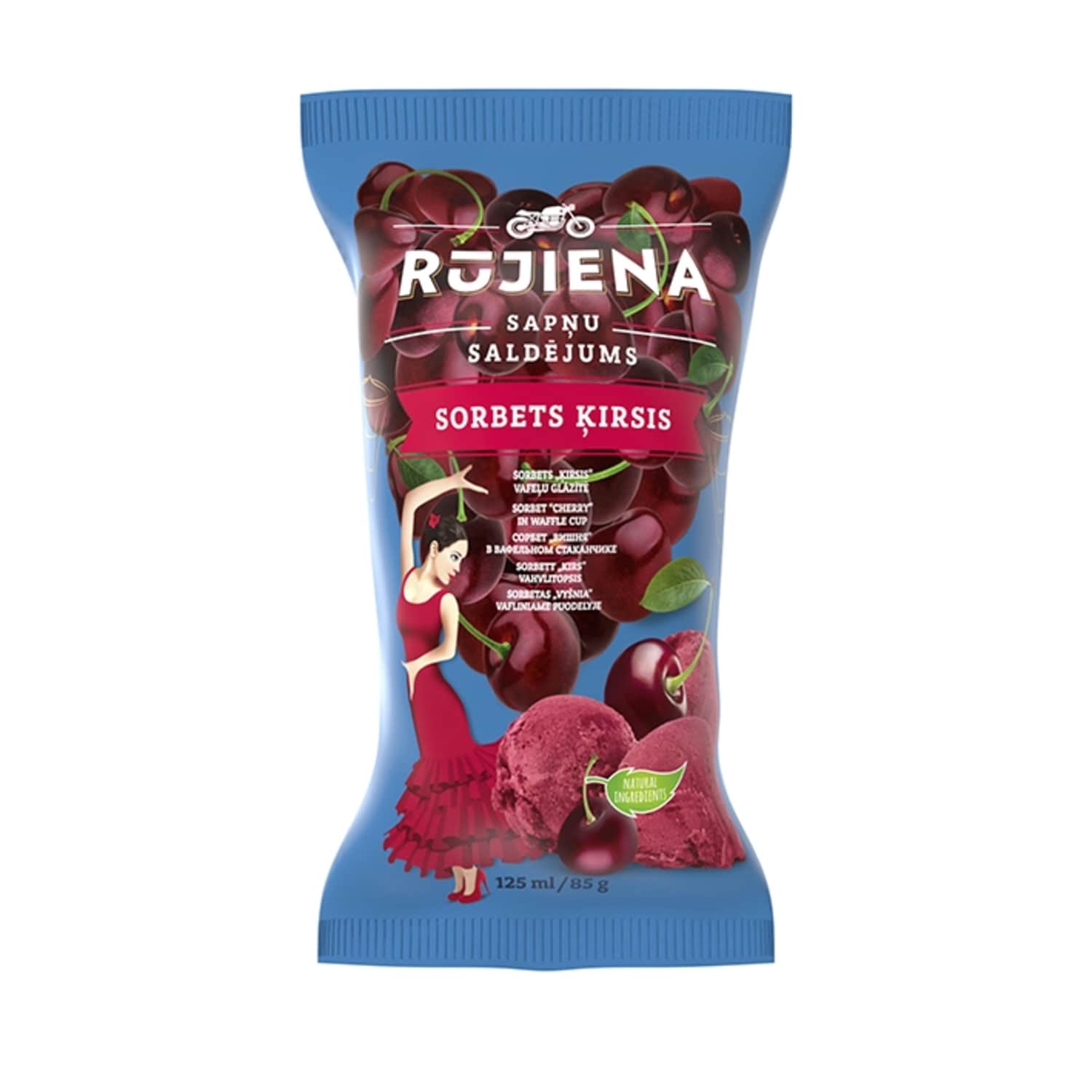 Sorbets Rūjienas Lukss ķiršu 125ml/85g