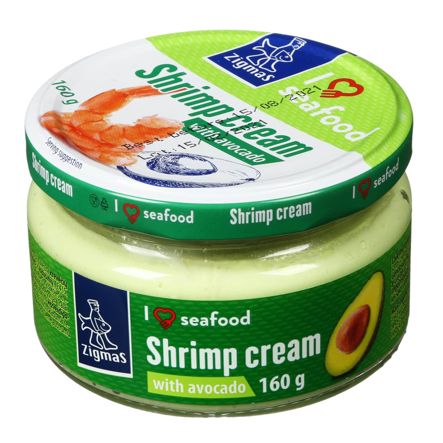 Garneļu smēriņš Zigmas ar avokado 160g