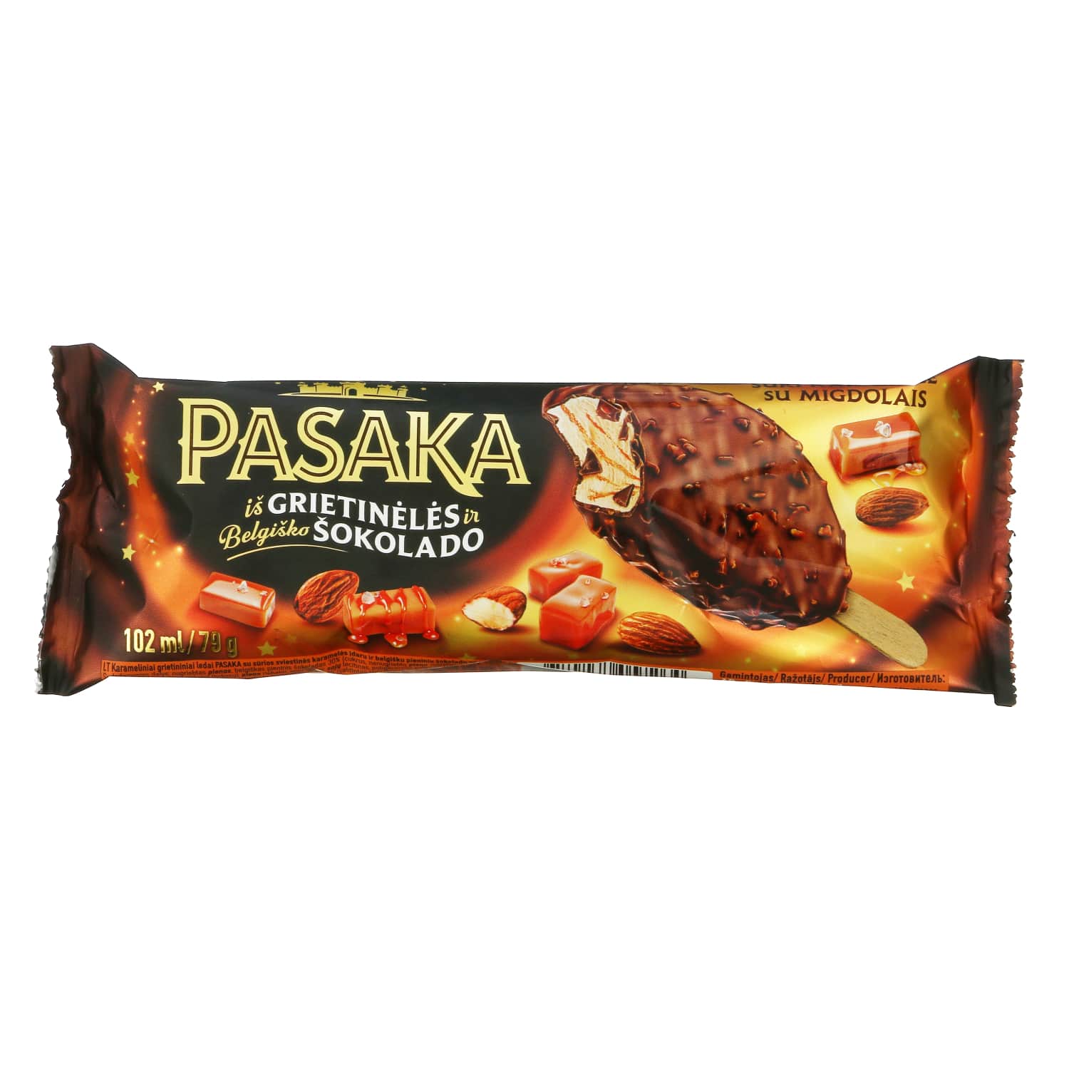 Valg. ledai su karam. įdaru PASAKA, 102ml/79g