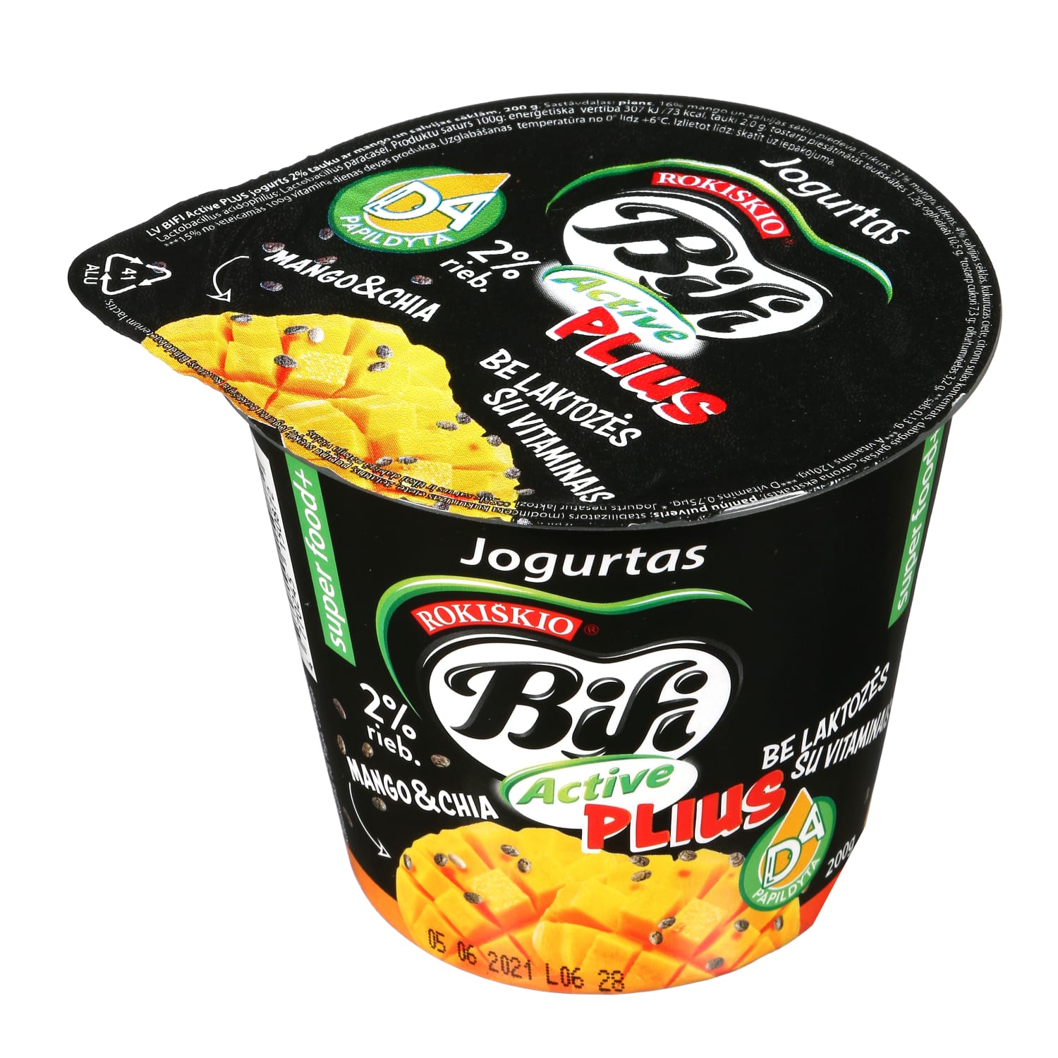 Jogurtas su mang., chia ir vit. BIFI, 2%,200g