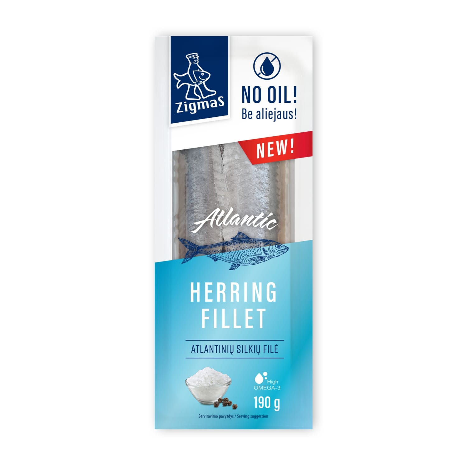 Heeringafilee soolatud õlita Zigmas 190g