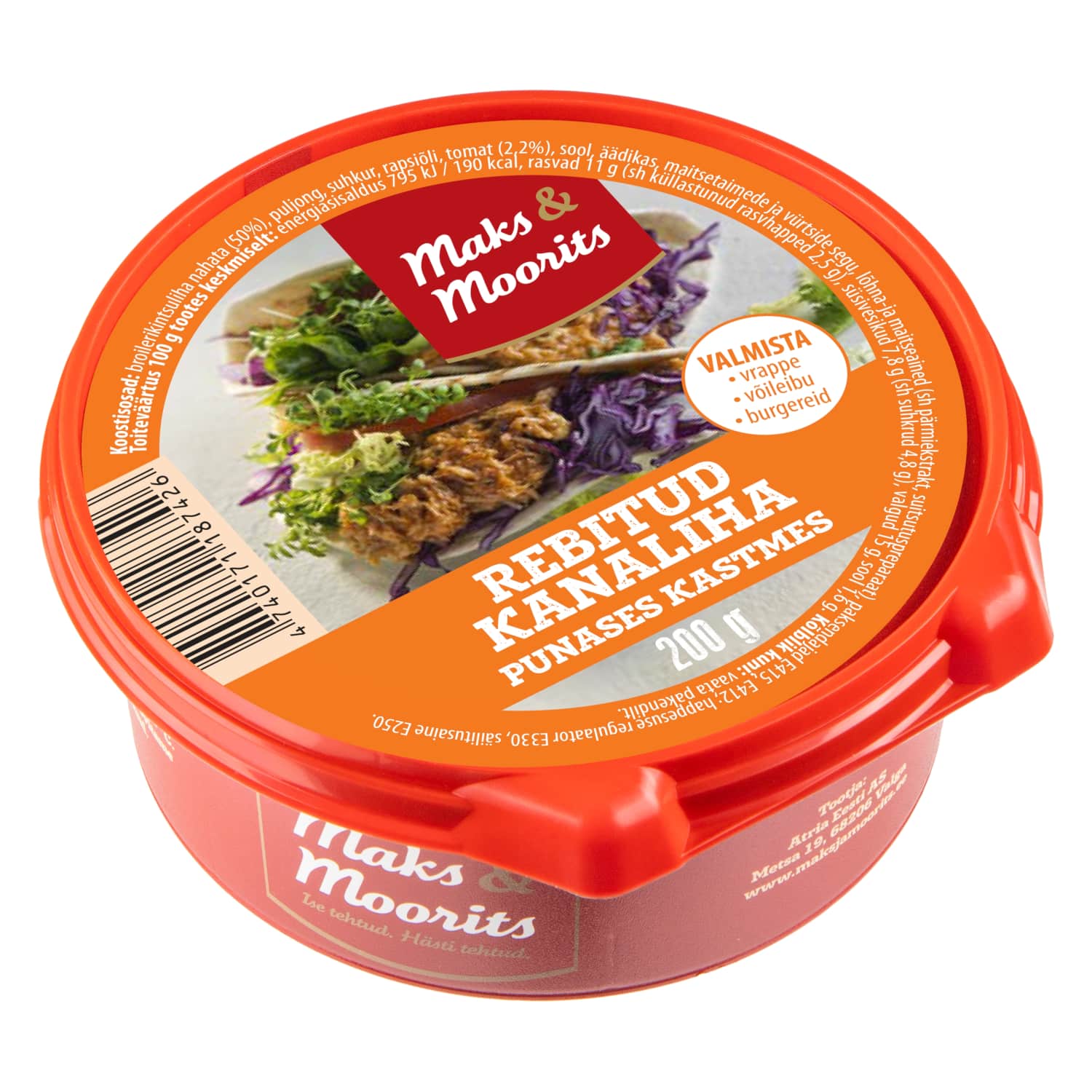 Rebitud kanaliha punases kastmes M&M 200g