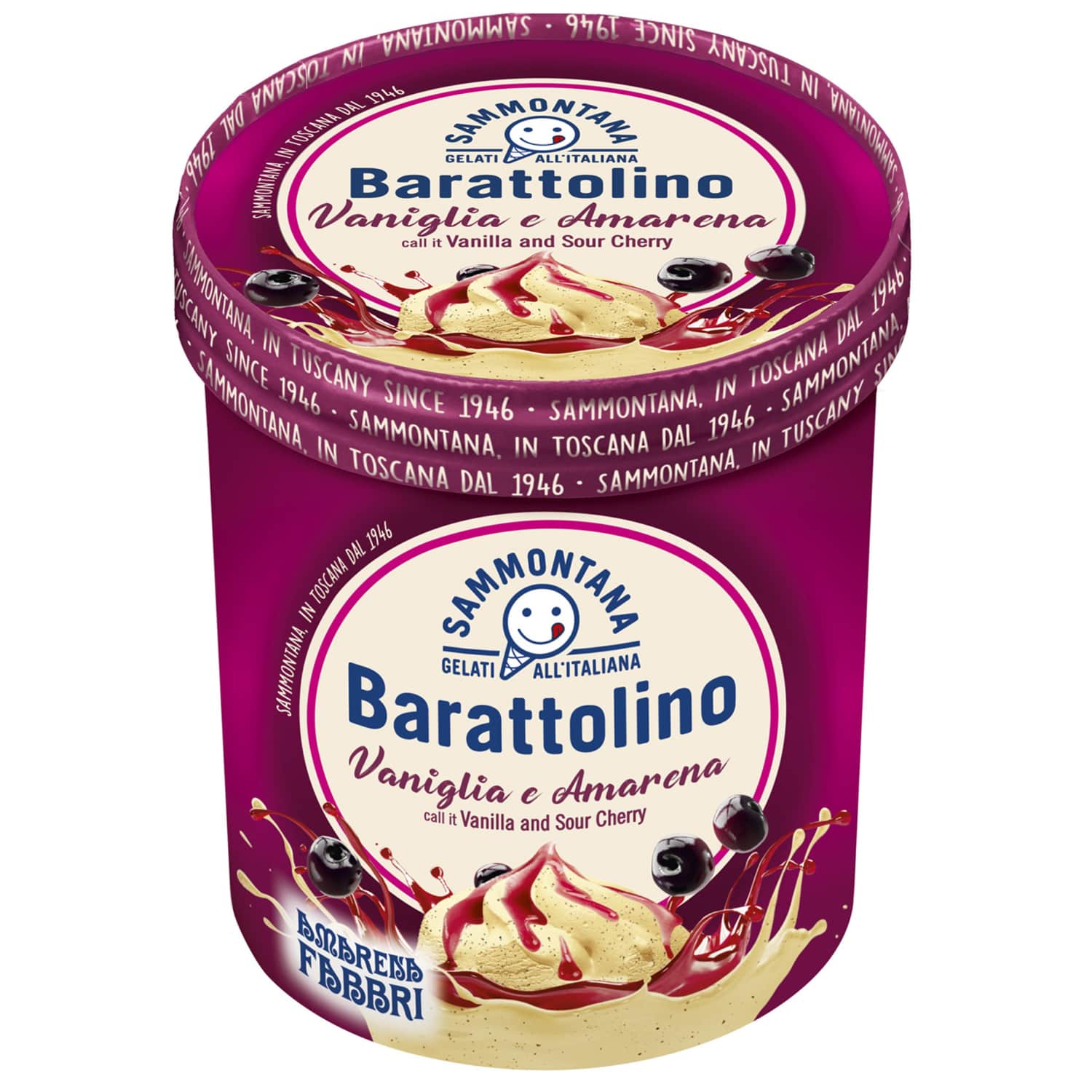 Vanilli- ja hapukirsi jäätis 500g/800ml