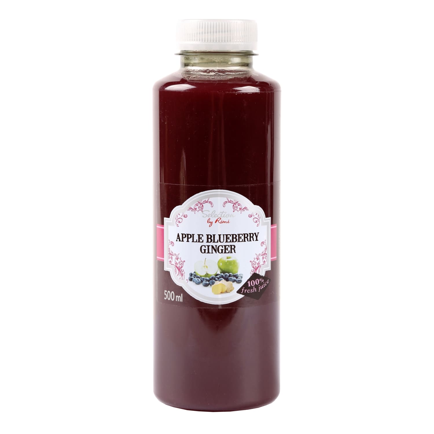 Ābolu,melleņu,ingvera sula Rimi 500ml