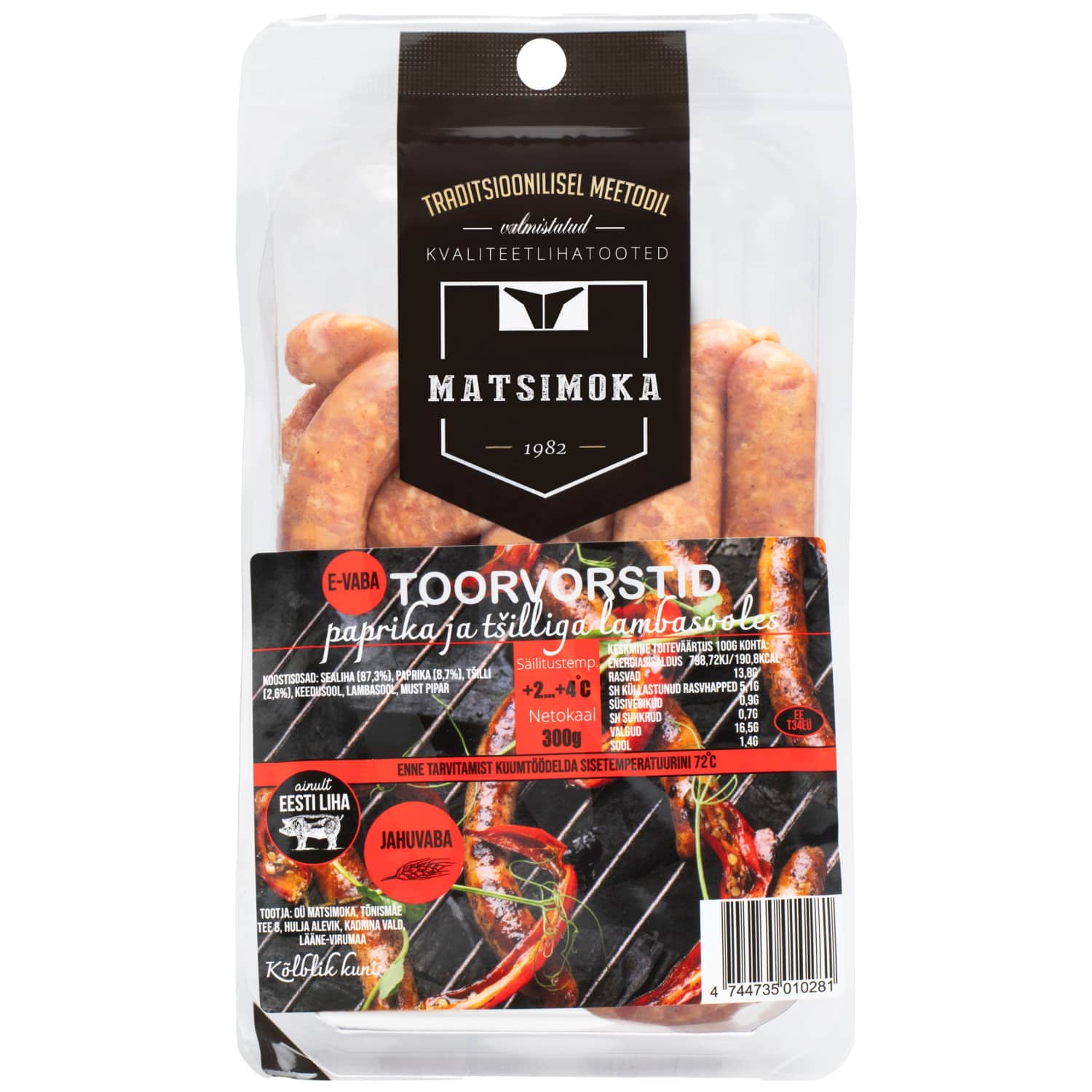 Toorvorstid paprika ja tsilliga 300g