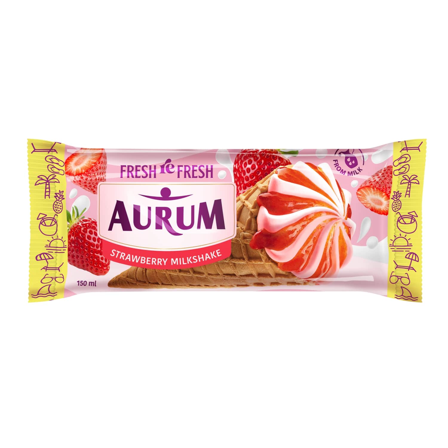 Pien. brašk. valg. ledai AURUM, 150 ml / 98 g