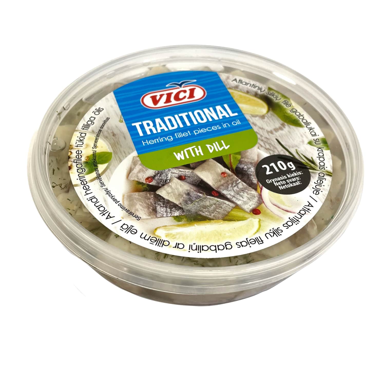 Heeringafilee tükid till. õlis Viči 210g/130g