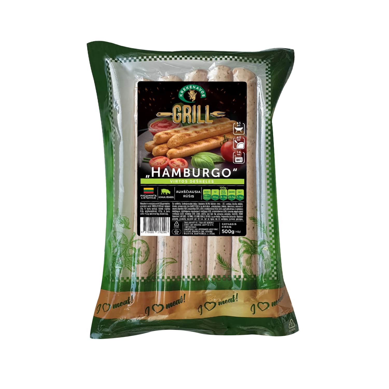 Rimi – akcija / nuolaida: Virtos dešrelės HAMBURGO, a.r., 500 g