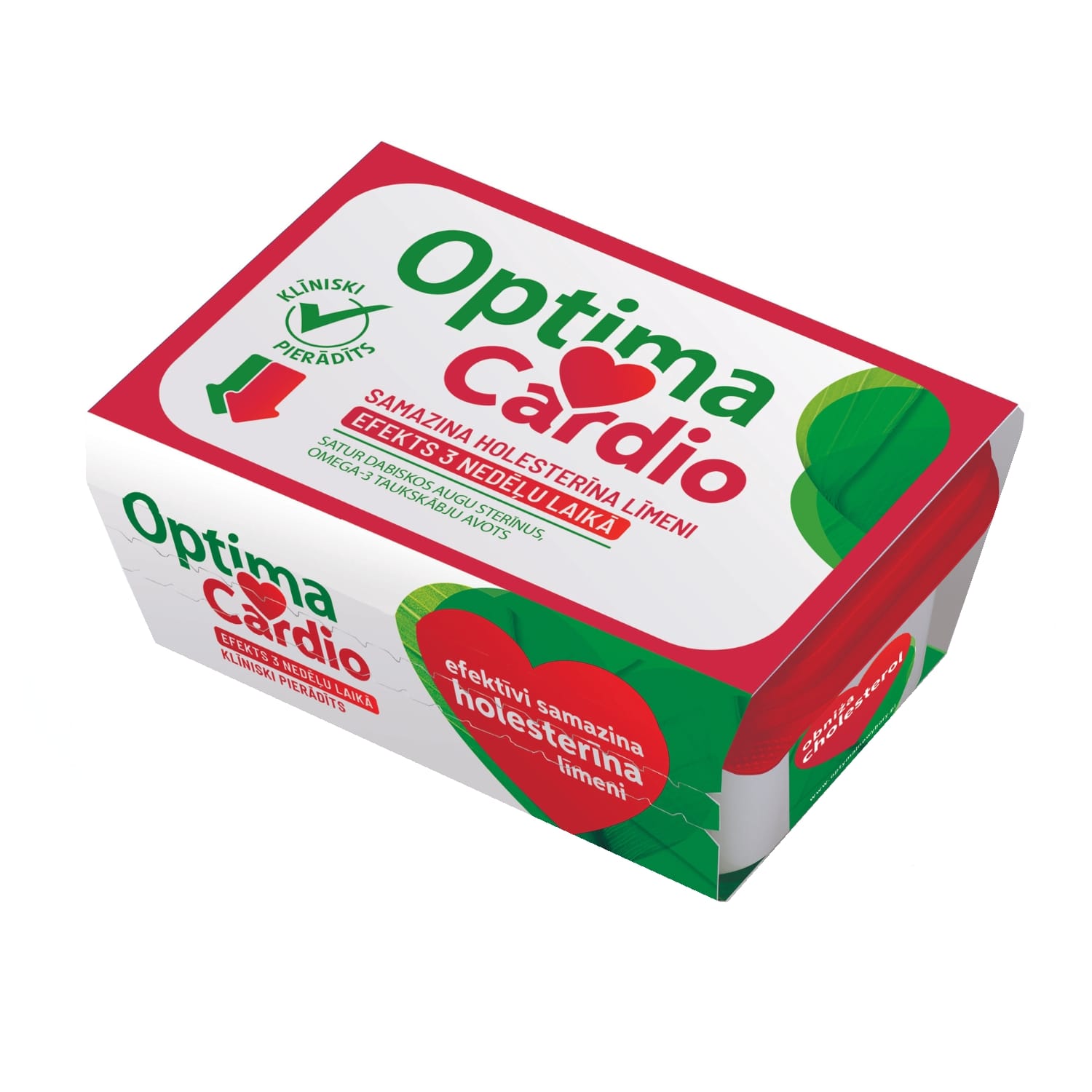 Augu tauku pasta Optima Cardio 45% 225g