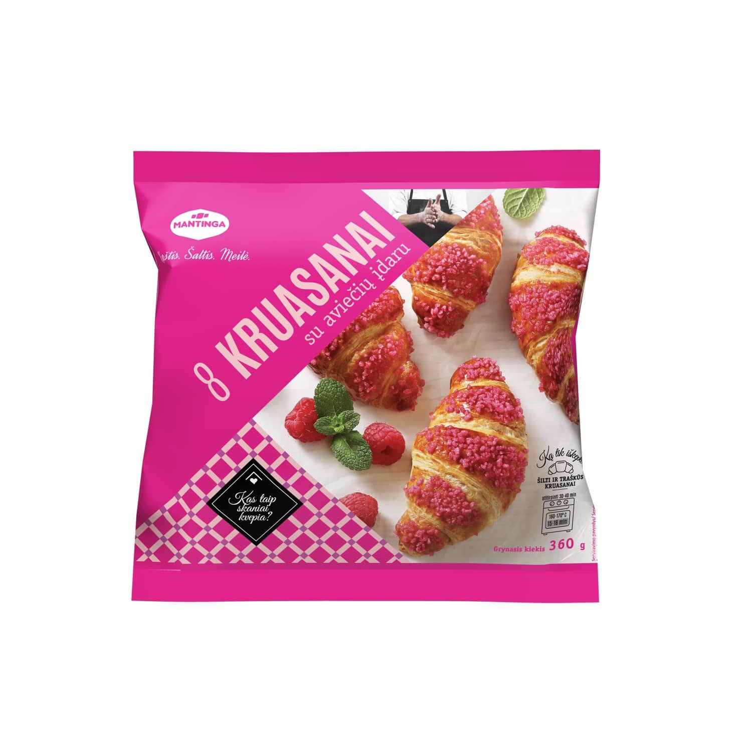 8 kruasāni ar aveņu pildījumu 360g