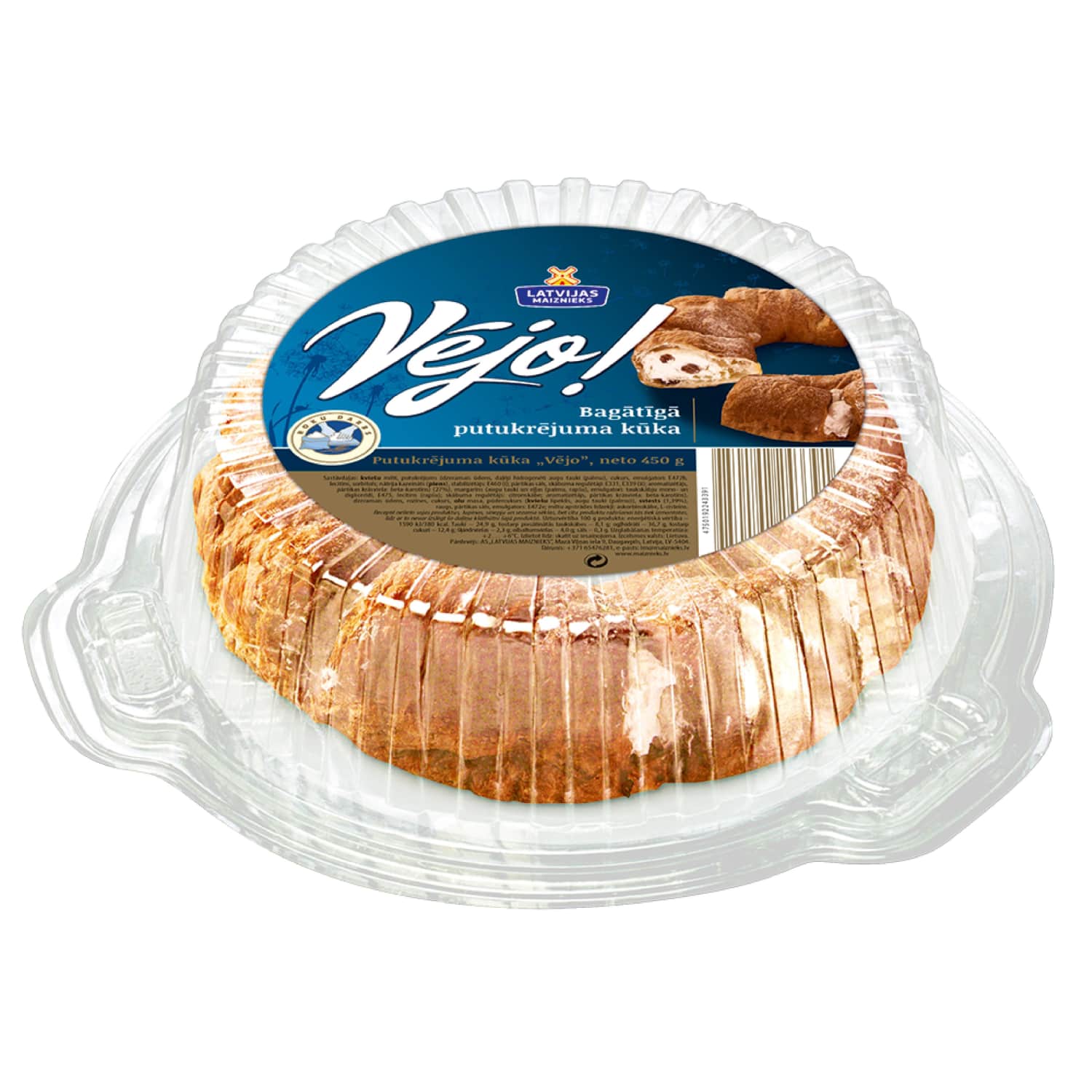 Putukrējuma kūka Latvijas Maiznieks Vējo 450g