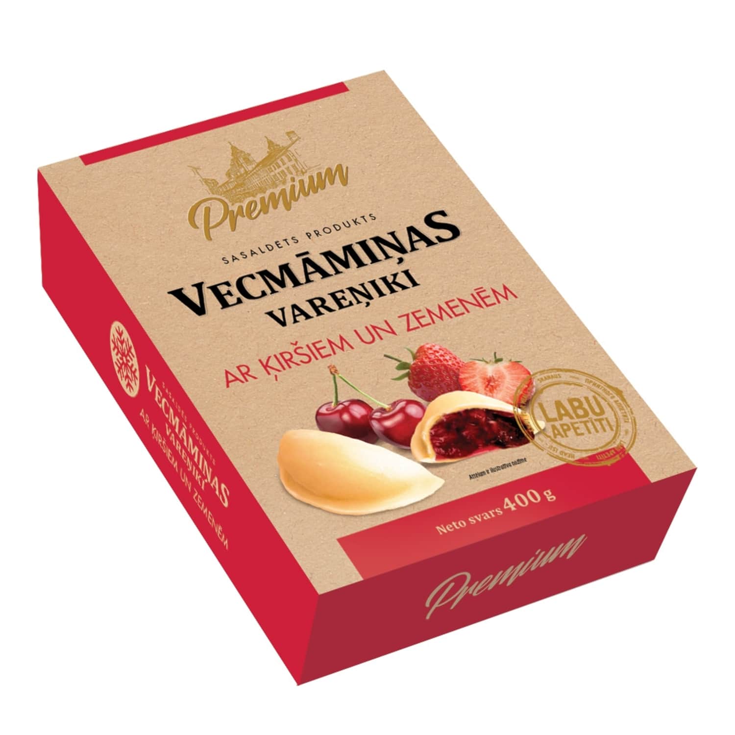 Vareņiki Vecmāmiņas ar ķiršiem, zemenēm 400g
