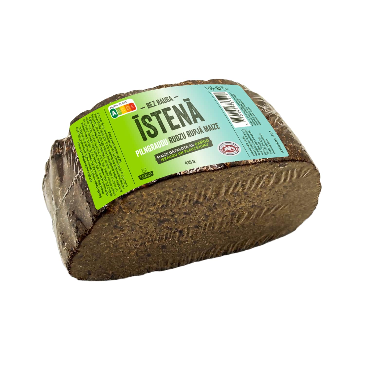Rupjmaize Īstenā pilngraudu 430g