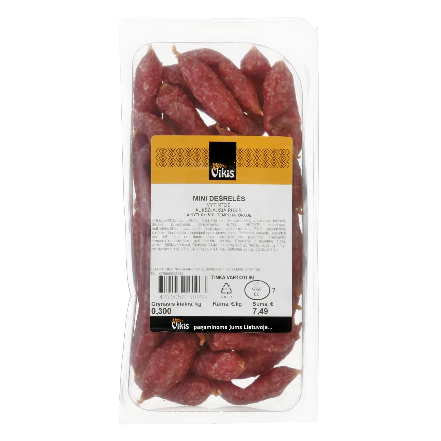 Vytintos dešrelės MINI VIKIS, a. r., 300 g