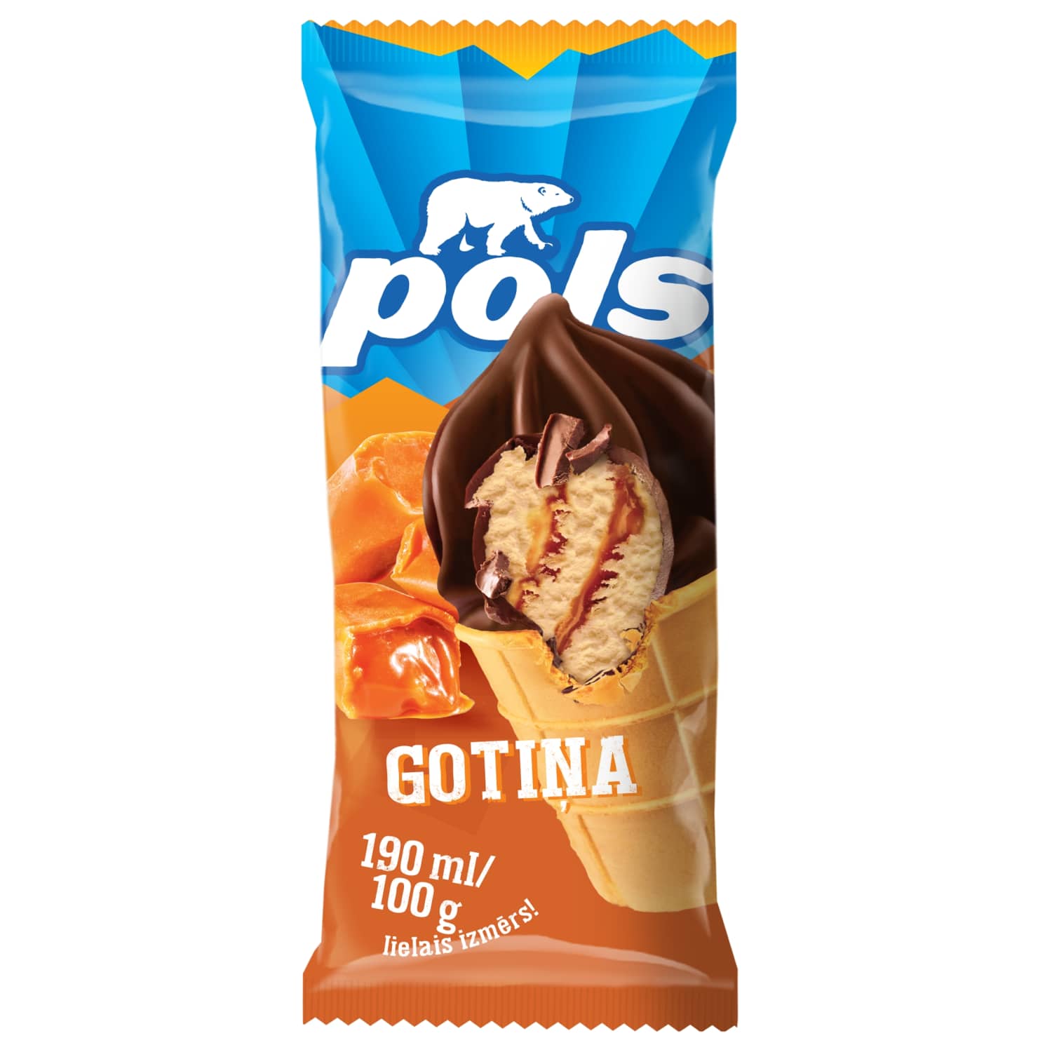 Sald. Pols ar karameli, lazdu r. 190ml/100g