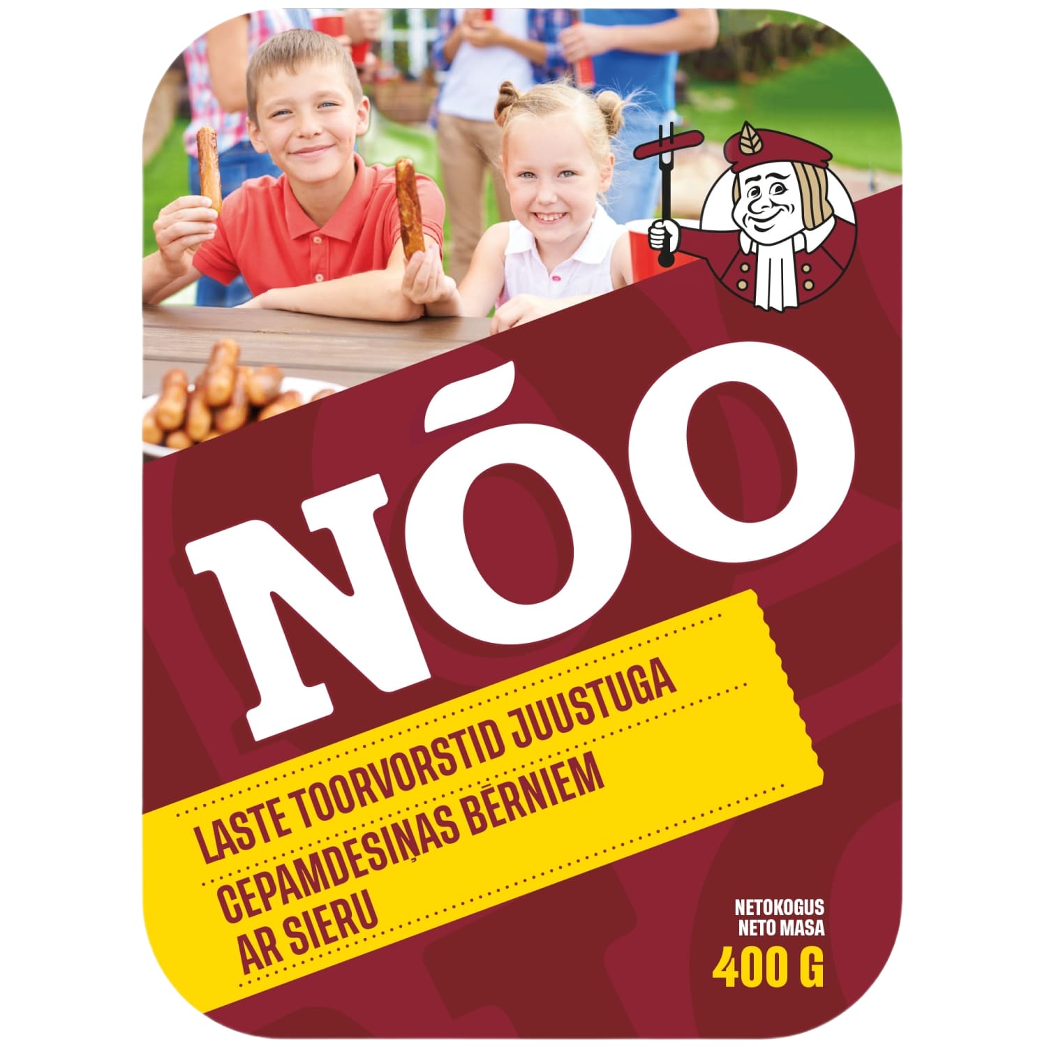 Laste toorvorstid juustuga Nõo 400g