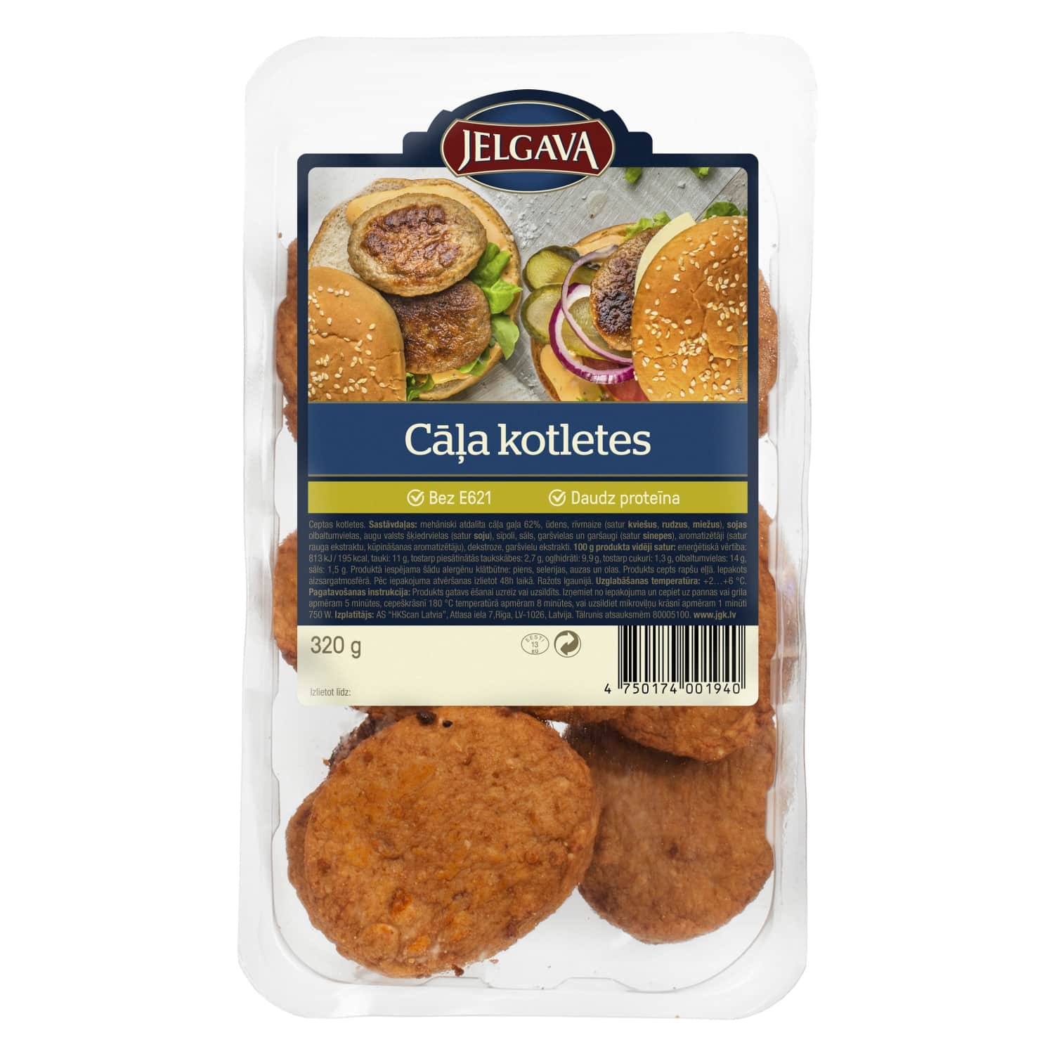 Cāļa kotletes Jelgava 320g