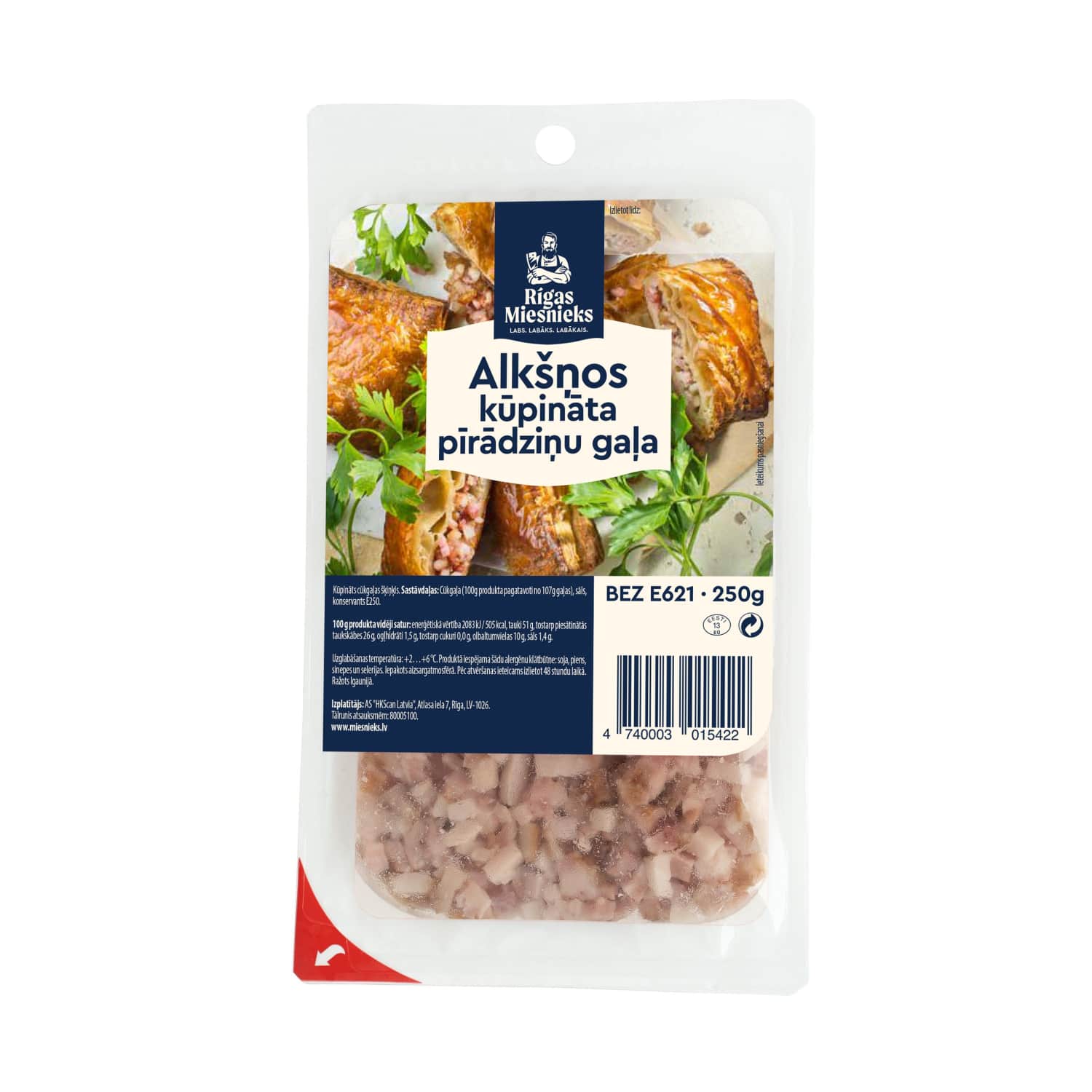 Pīrādziņu gaļa kūpināta alkšņos 250g