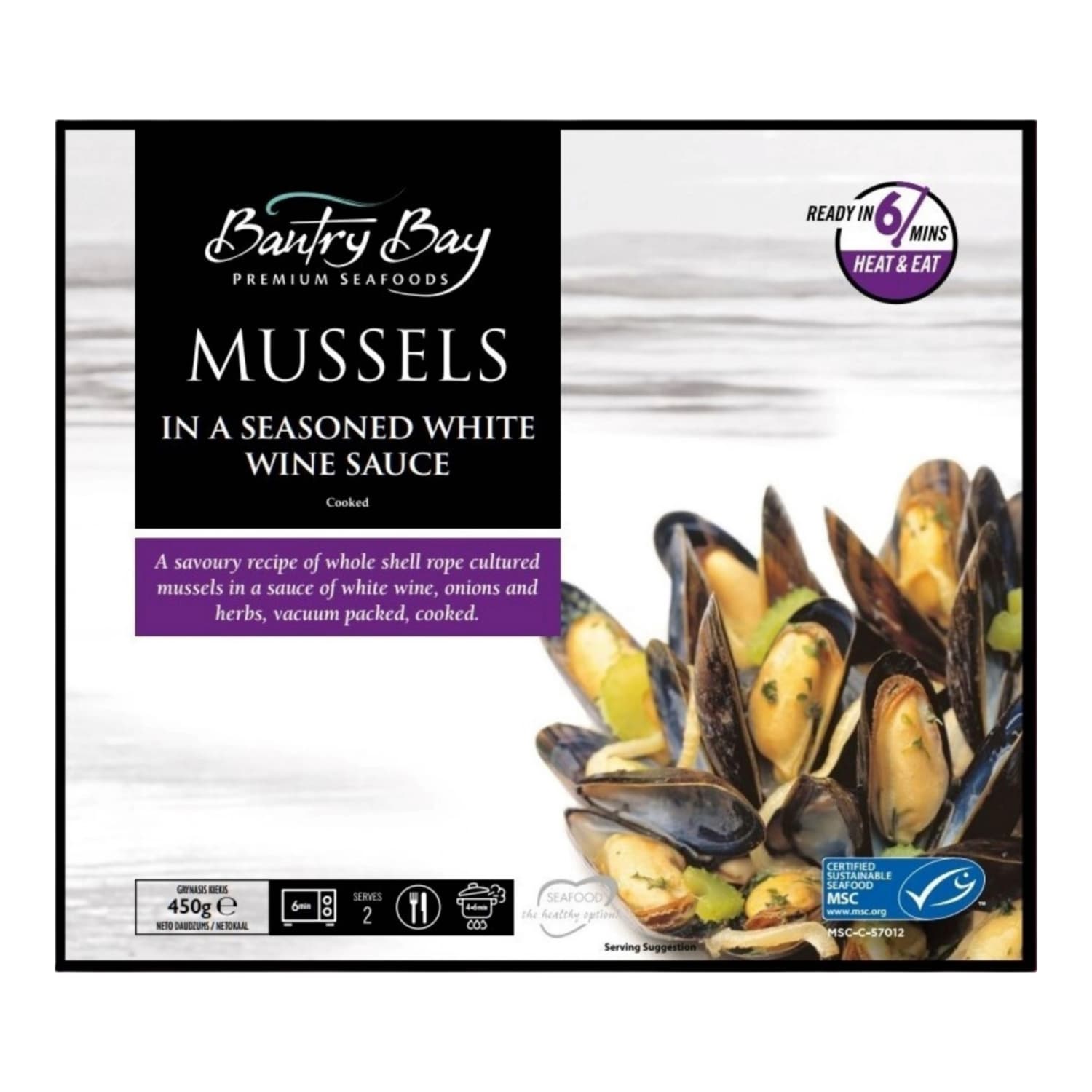 Rannakarbid valge veini kastmes BANTRY 450g