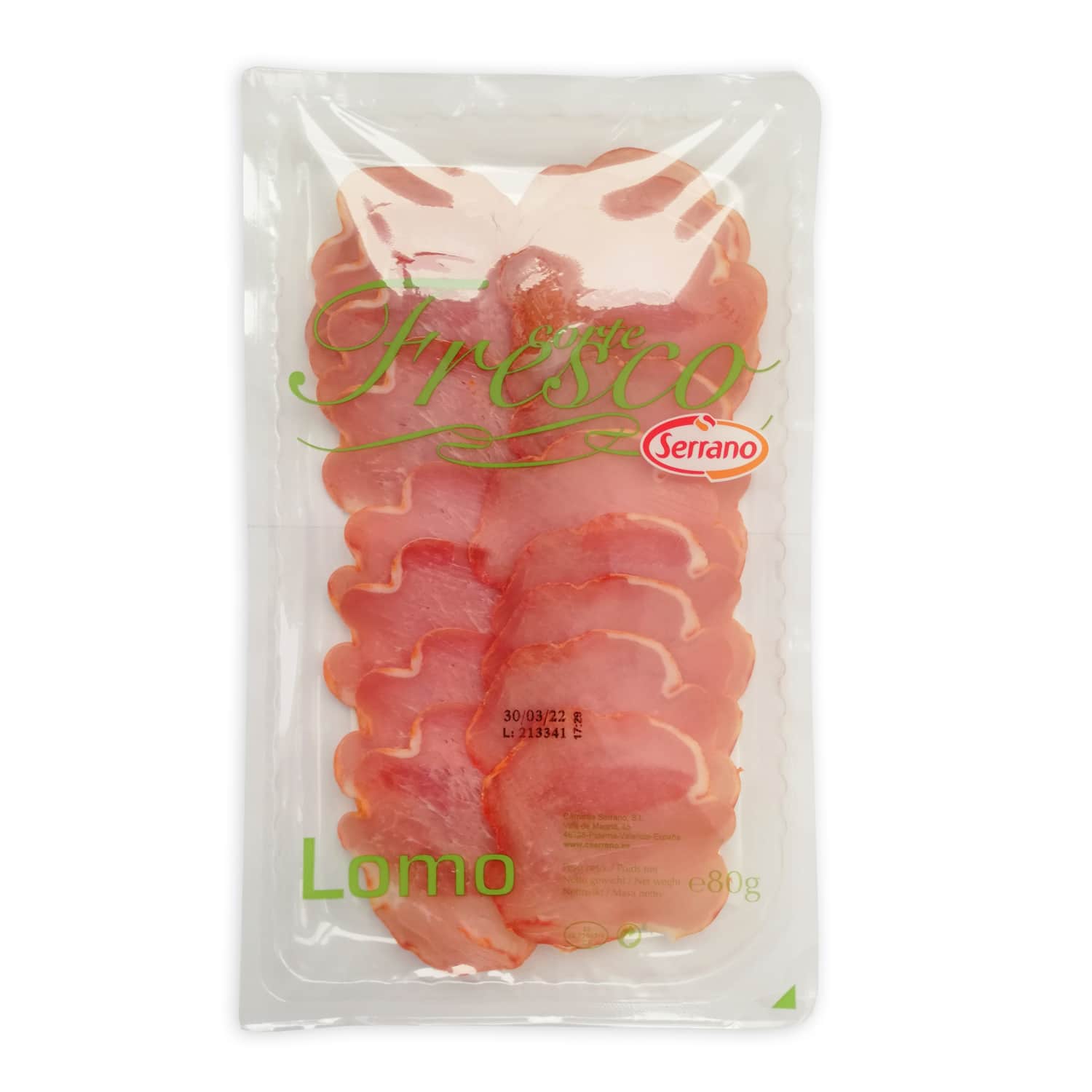 Vītināta cūkgaļas fileja Serrano šķēlēs 80g