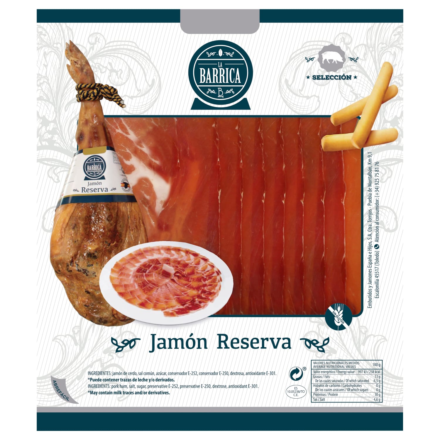 Cūkgaļas šķiņķis La Barrica vītināts 90g