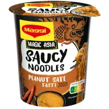 Greitai paruošiami makaronai su žemės riešutų skonio padažu Peanut Sate MAGGI, 75 g