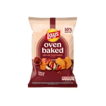 Grilyje keptų daržovių skonio kepti bulvių traškučiai LAY'S OVEN BAKED, 110 g
