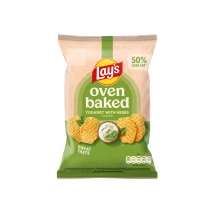 Jogurto ir prieskoninių žolelių skonio kepti bulvių traškučiai LAY'S OVEN BAKED, 180 g