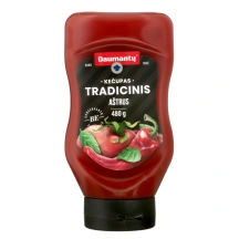 Kečupas DAUMANTŲ TRADICINIS AŠTRUS, 480 g