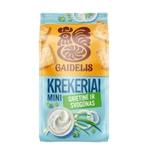 Mini krekeriai GAIDELIS, grietinės ir svogūnų skonio, 72 g