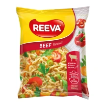 Greitai paruošiami makaronai REEVA, jautienos skonio, 85 g