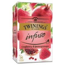 Vaisinė aviečių ir granatų skonio arbata TWININGS, 20 x 2 g
