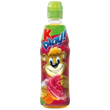 Morkų, obuolių, aviečių ir žaliųjų citrinų gėrimas KUBUŠ PLAY, 15 %, 400 ml