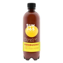Ekologiškas natūraliai gazuotas gaivusis arbatos gėrimas SUN365 KOMBUCHA MELISSA HERB, 0,5 l